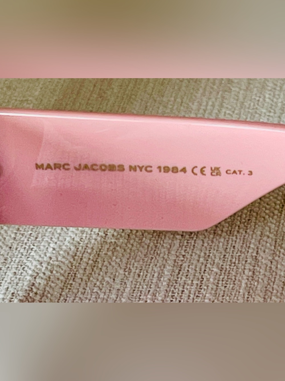 NIB MARC JACOBS MARC 774/S 35J90 PINK FULL RIM DARK GREY SHADED SUNGLASSES - Picture 9 of 12